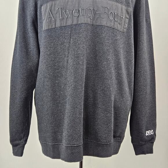 A24 Studios Pullover Sweatshirt Patch Logo Crewneck Dark Gray | Men Large - Picture 10 of 16